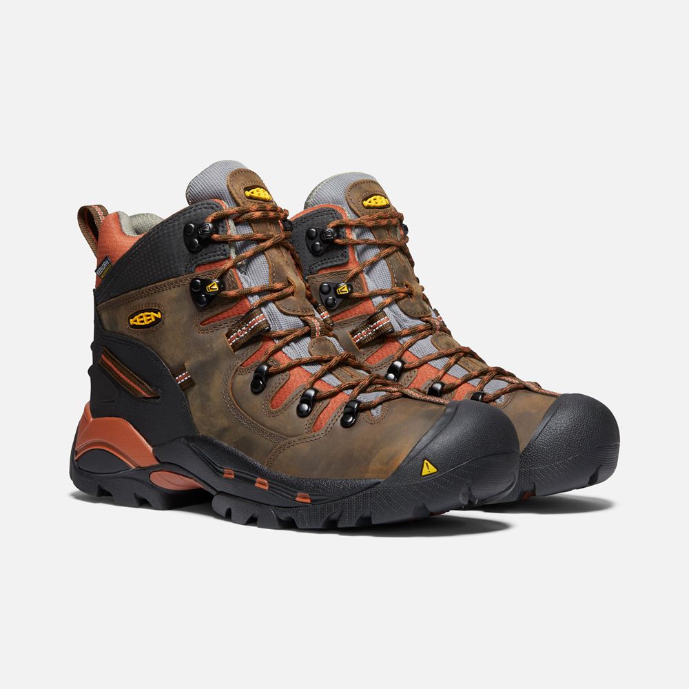 Keen Trekking Bot Erkek Kahverengi - Pittsburgh 6\" (Soft Toe) - Türkiye INMW72680